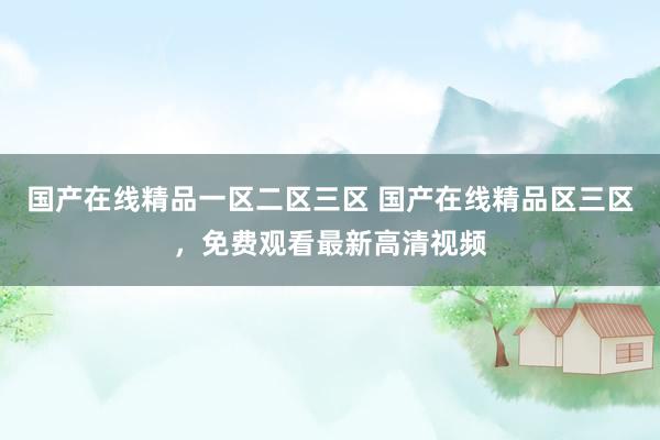 国产在线精品一区二区三区 国产在线精品区三区，免费观看最新高清视频