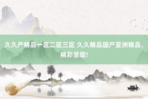 久久产精品一区二区三区 久久精品国产亚洲精品，精彩呈现!