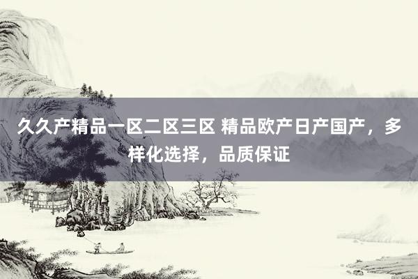 久久产精品一区二区三区 精品欧产日产国产，多样化选择，品质保证