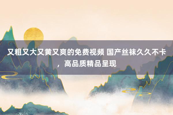 又粗又大又黄又爽的免费视频 国产丝袜久久不卡，高品质精品呈现